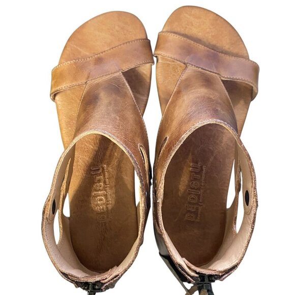 NEW BED STU TAN RUSTIC SOTO LEATHER SANDALS SIZE 7 New In Box Boho Casual - Picture 6 of 8